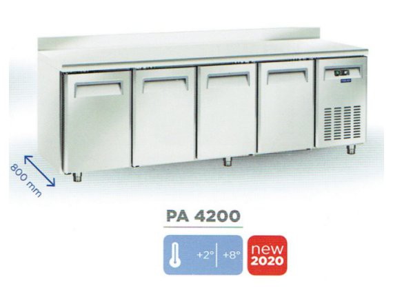 Tavolo refrigerato PA4200 pasticceria inox, positivo + 2/+8°.